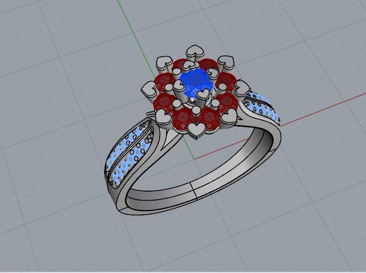 Ring and Earrings 11 3D print model_7