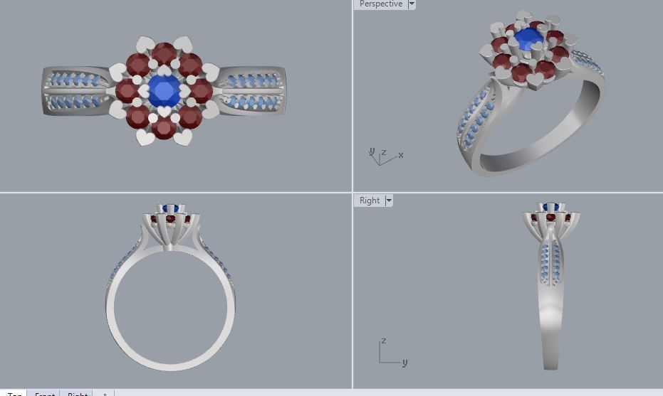 Ring and Earrings 11 3D print model_17