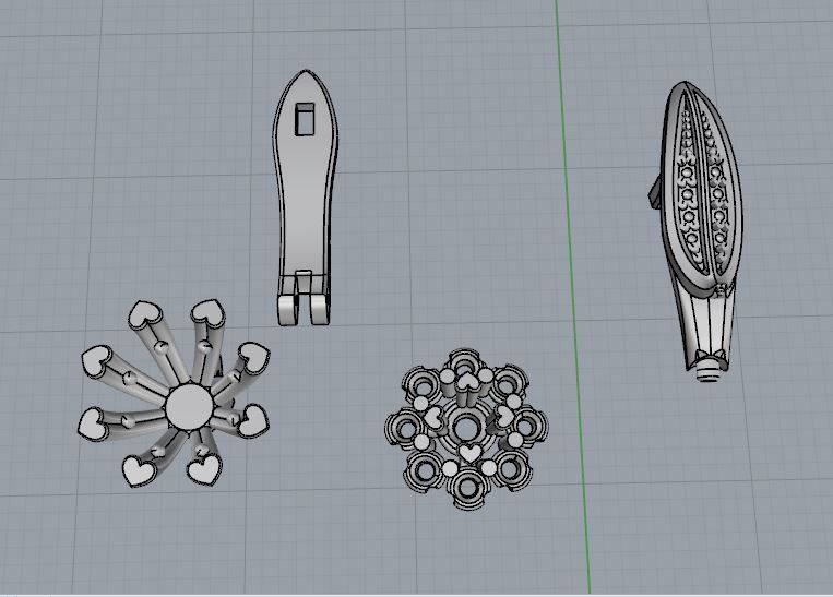 Ring and Earrings 11 3D print model_14