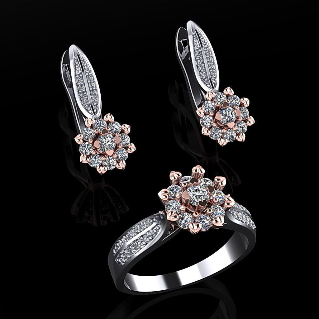 Ring and Earrings 11 3D print model_1