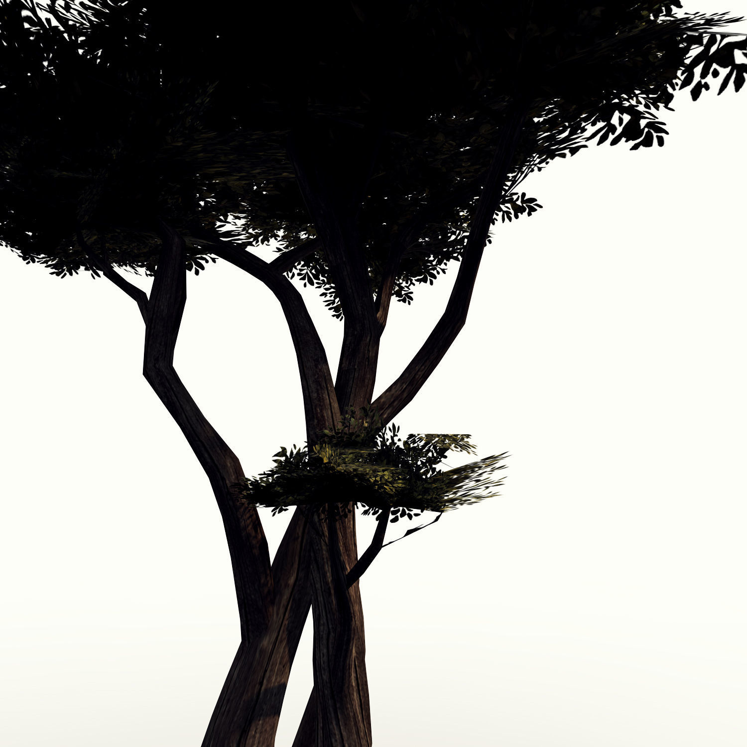 Trees pack lowpoly plus pebbles and small bushes Low-poly 3D model_14