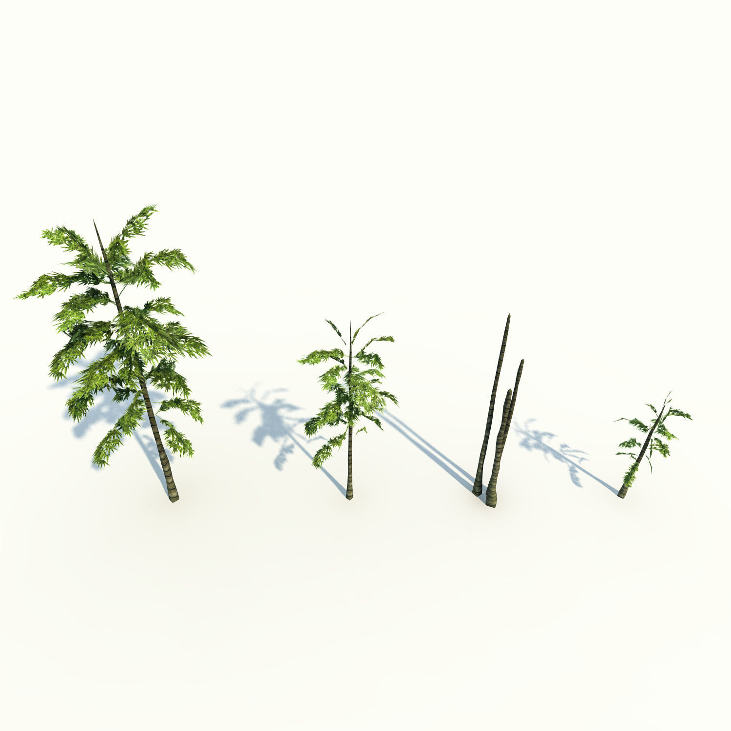 Trees pack lowpoly plus pebbles and small bushes Low-poly 3D model_20