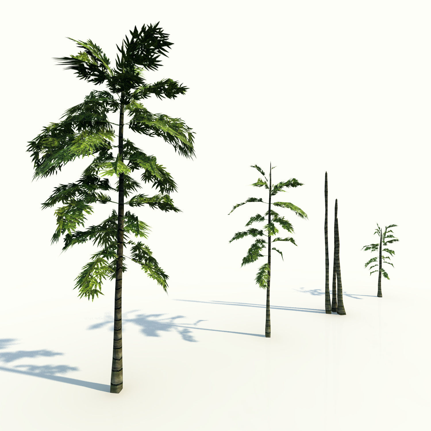 Trees pack lowpoly plus pebbles and small bushes Low-poly 3D model_19