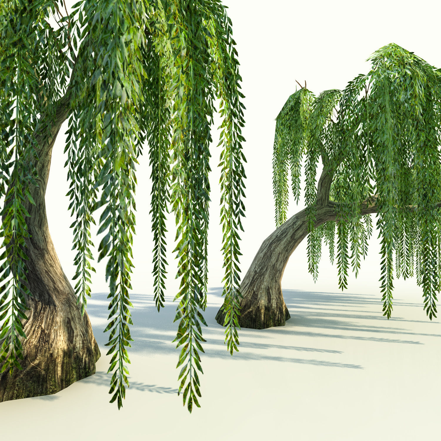 Trees pack lowpoly plus pebbles and small bushes Low-poly 3D model_18