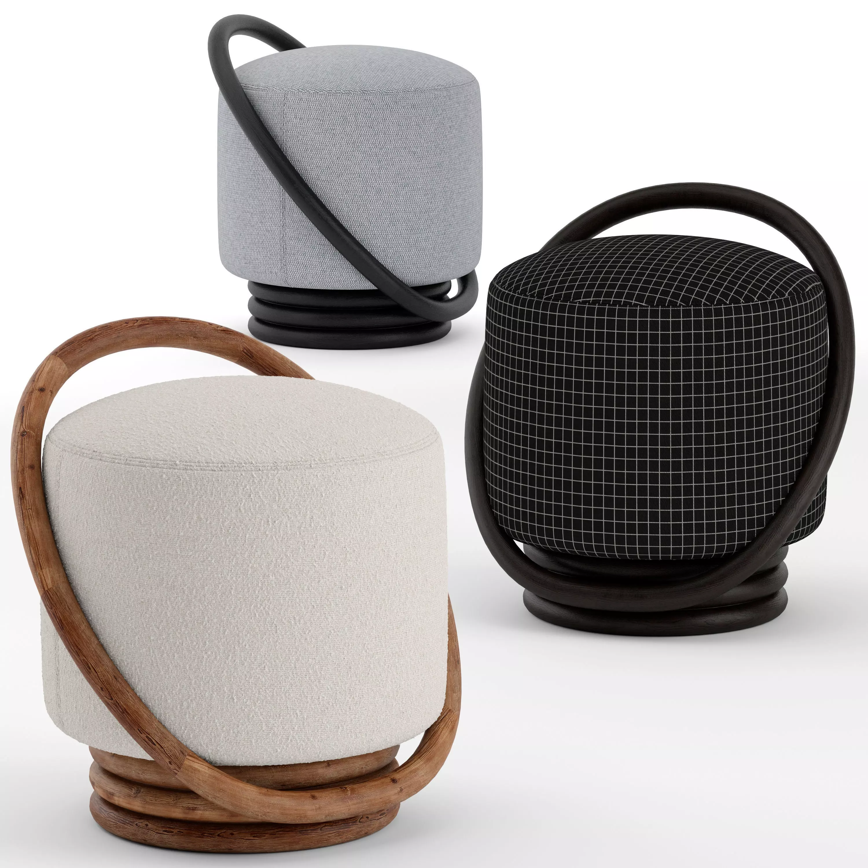 Porada Smile pouf 3D model_0