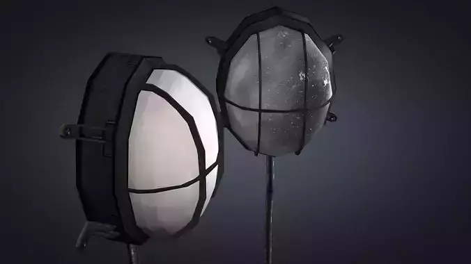 Wall Lamp Low-poly 3D model