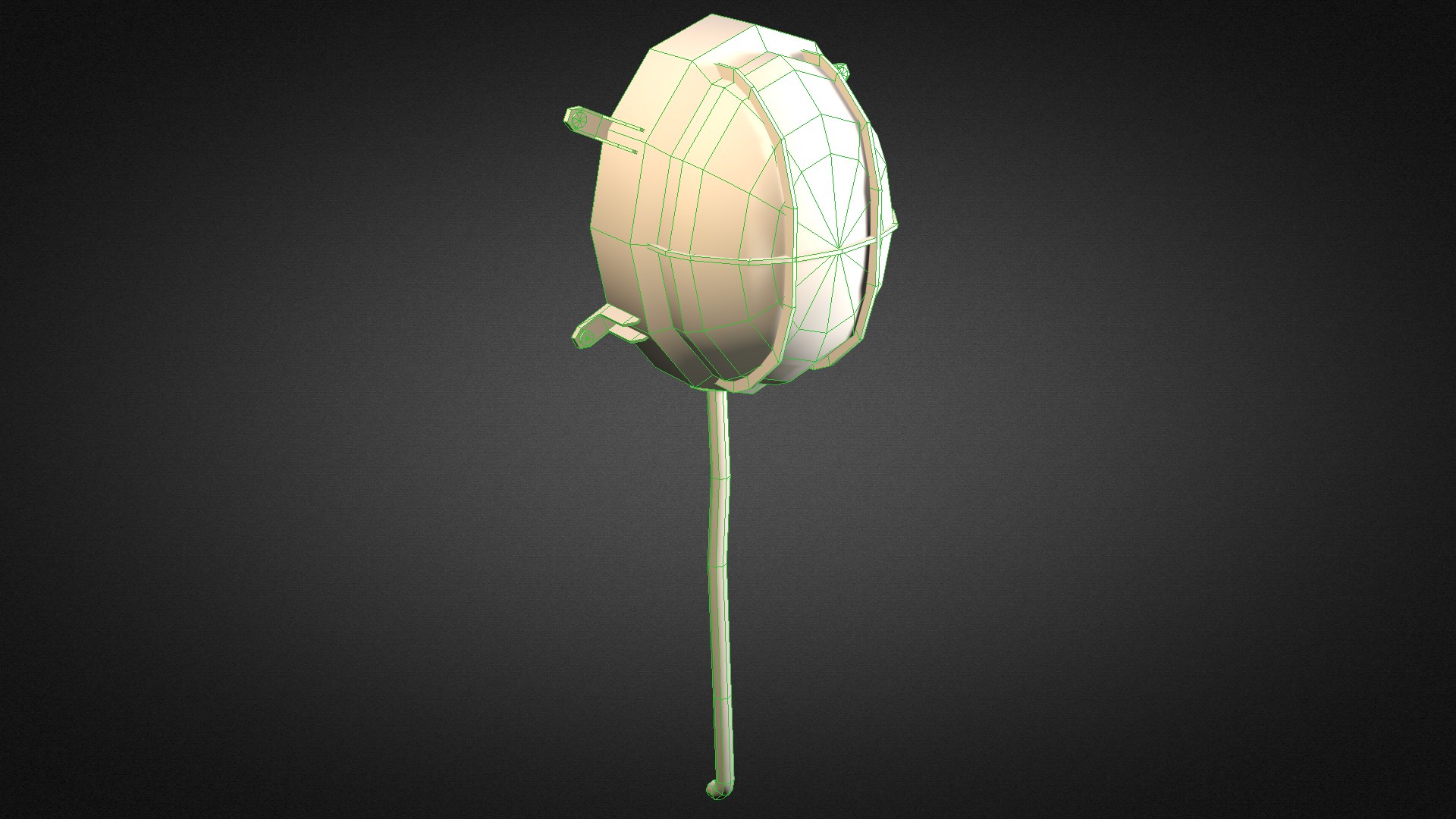 Wall Lamp Low-poly 3D model_3