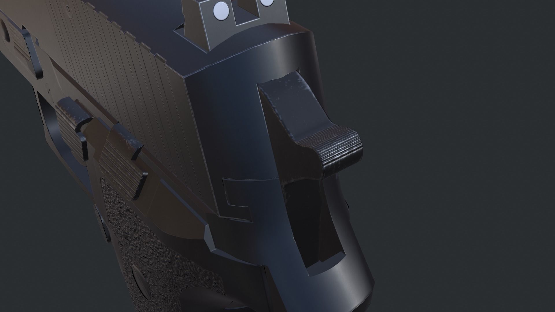 Sig Sauer P226 9mm Handgun Low-poly 3D model_44