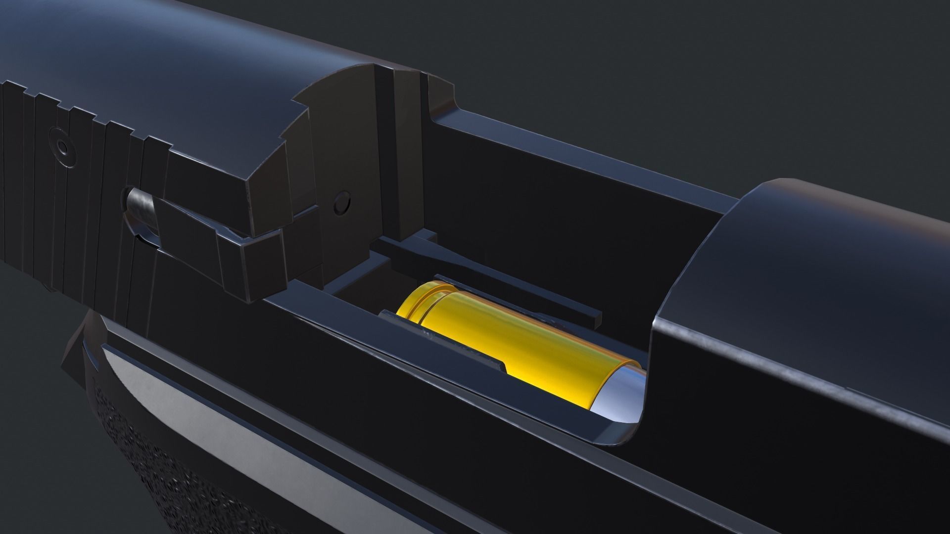 Sig Sauer P226 9mm Handgun Low-poly 3D model_40