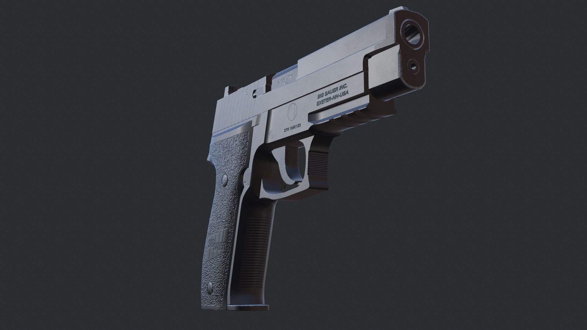 Sig Sauer P226 9mm Handgun Low-poly 3D model_45