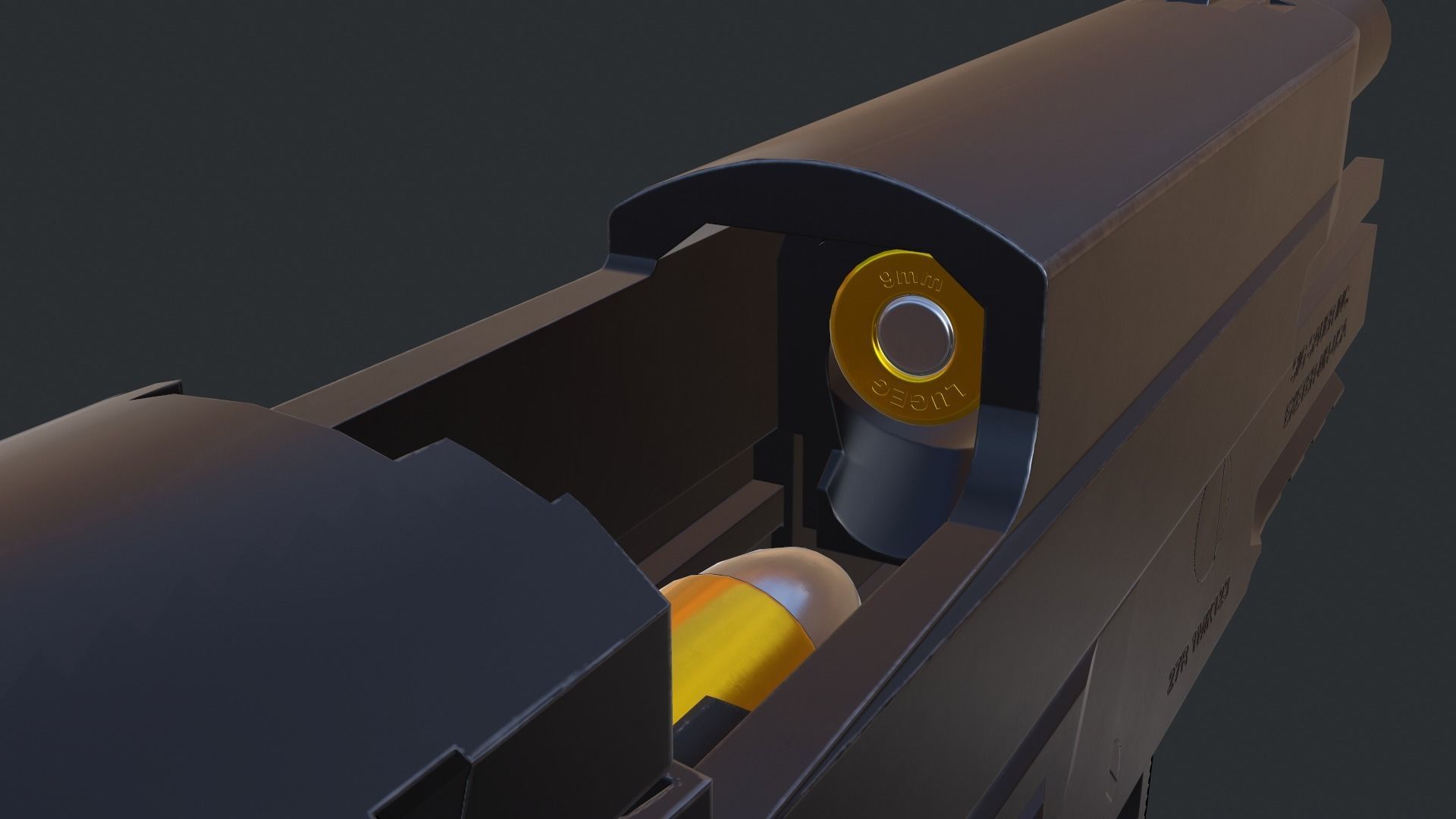 Sig Sauer P226 9mm Handgun Low-poly 3D model_43