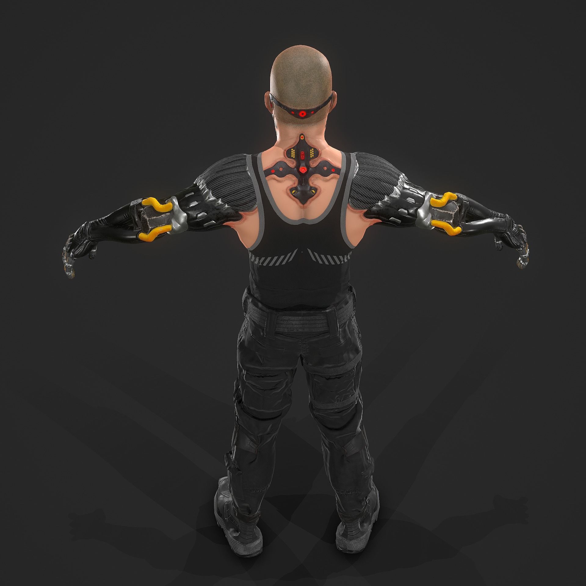 Sci-fi Soldier Low-poly 3D model_22