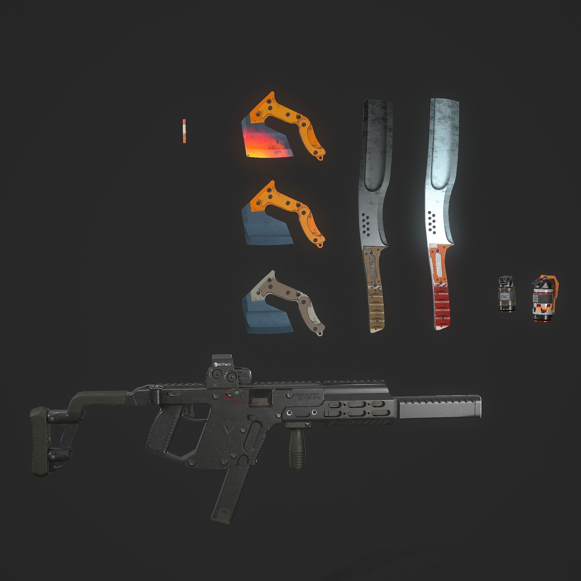 Sci-fi Soldier Low-poly 3D model_13