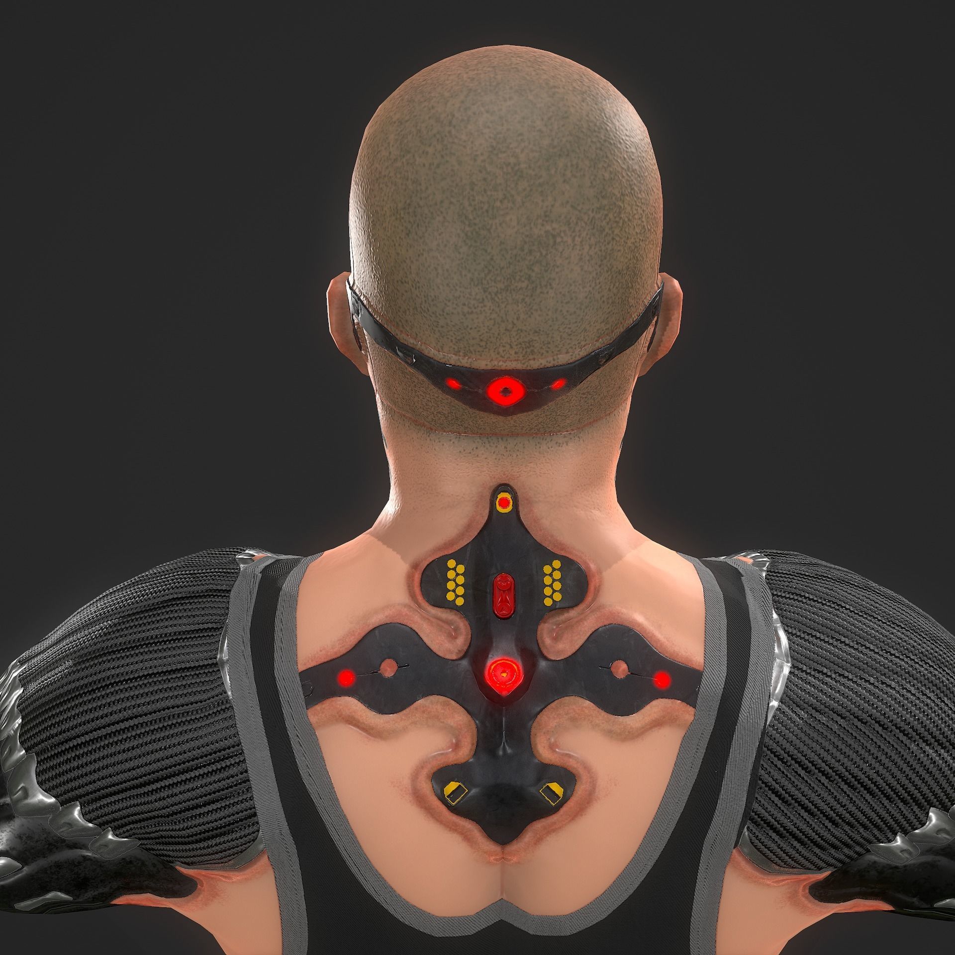 Sci-fi Soldier Low-poly 3D model_28