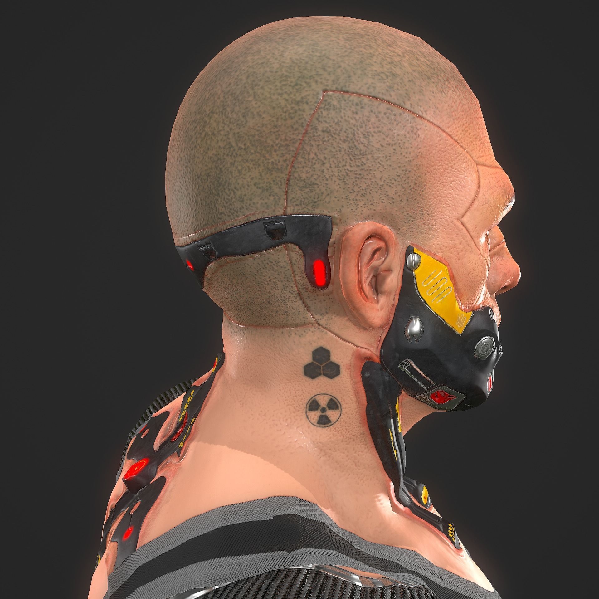 Sci-fi Soldier Low-poly 3D model_27