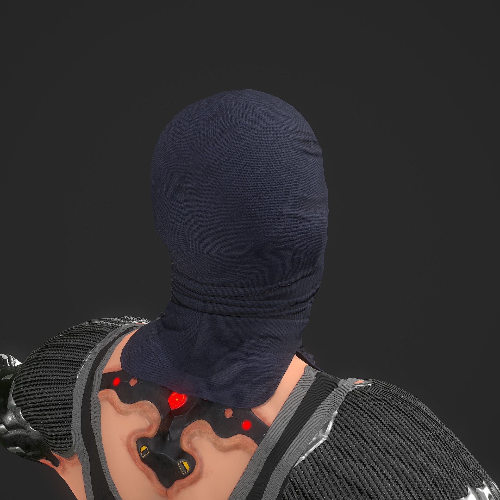 Sci-fi Soldier Low-poly 3D model_35