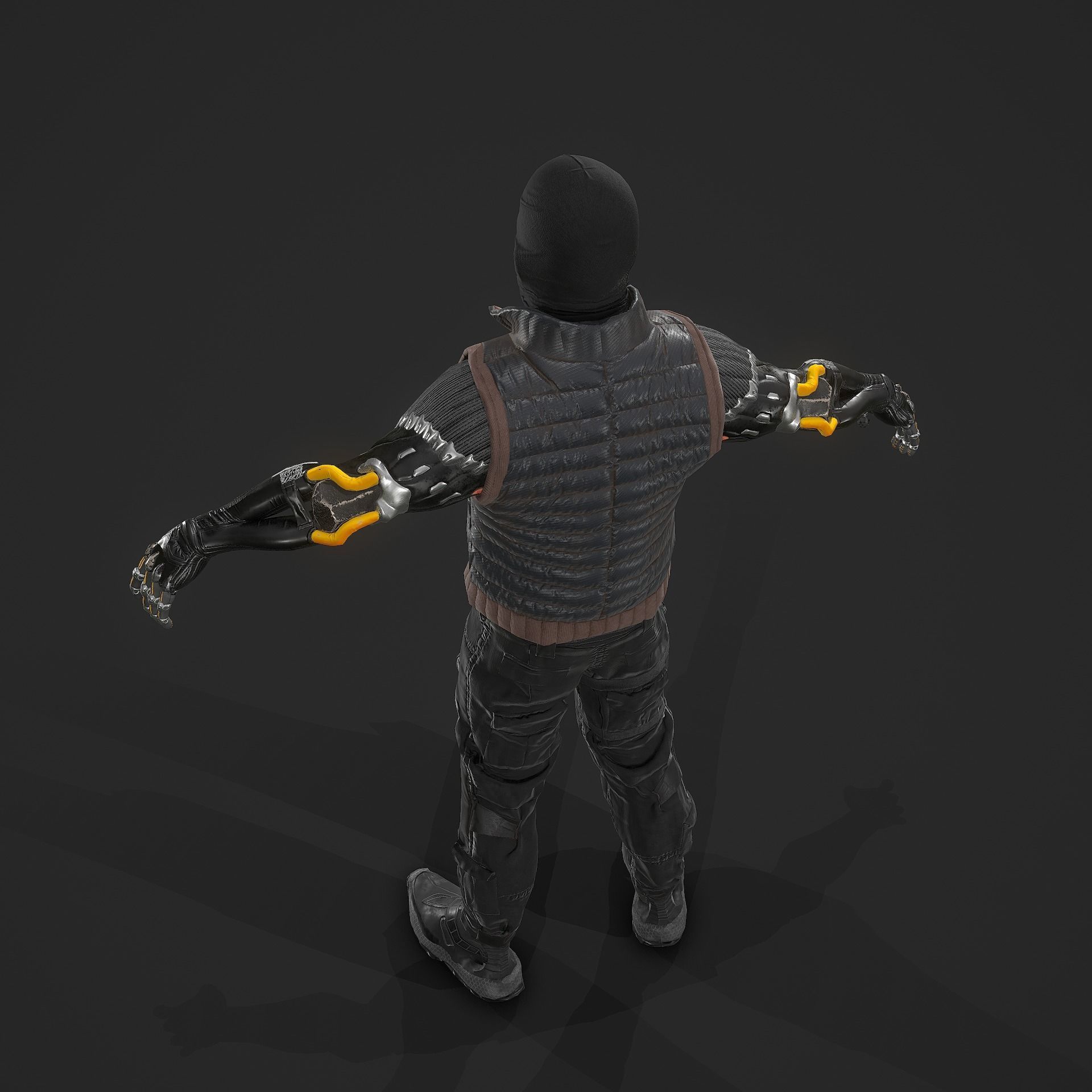 Sci-fi Soldier Low-poly 3D model_32
