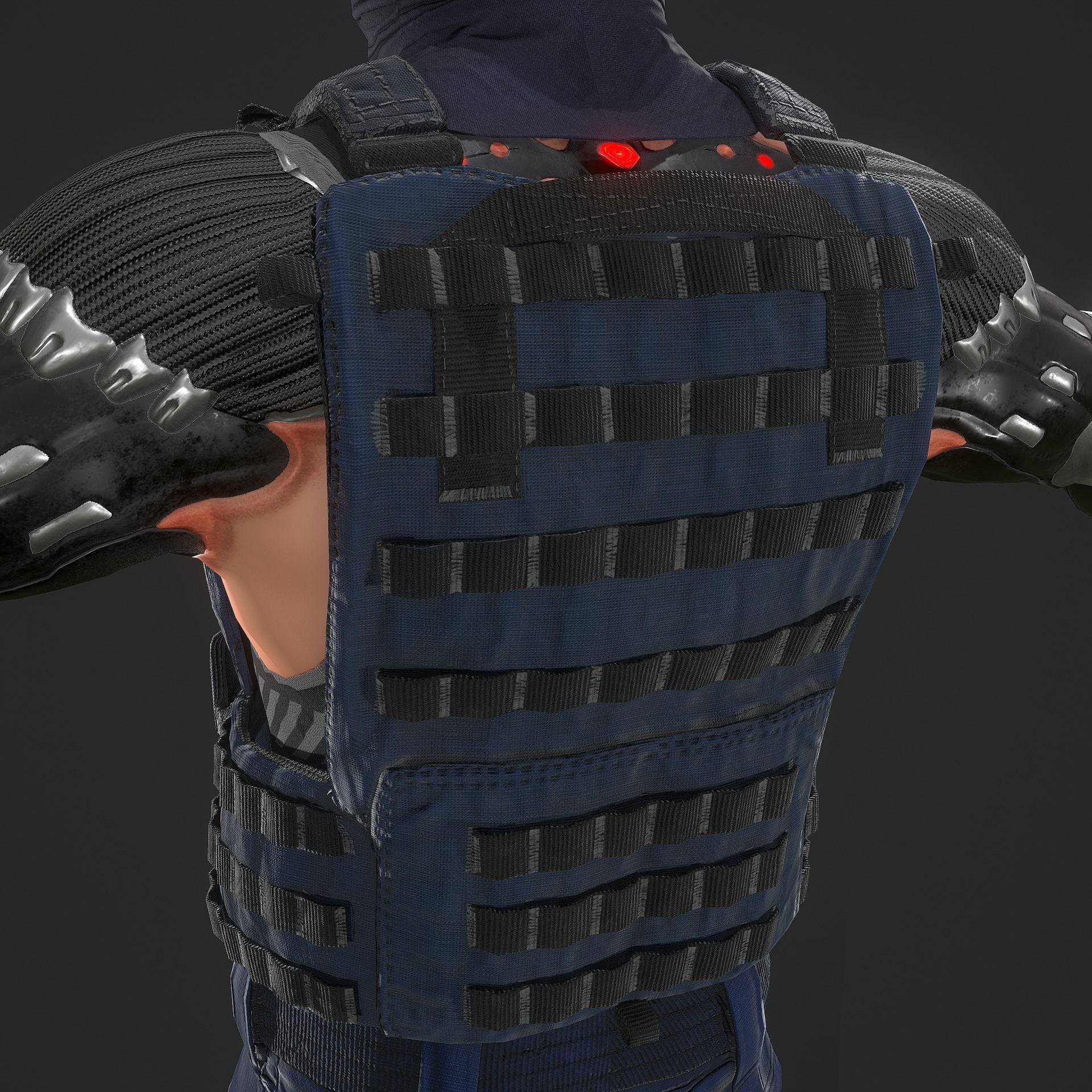 Sci-fi Soldier Low-poly 3D model_37