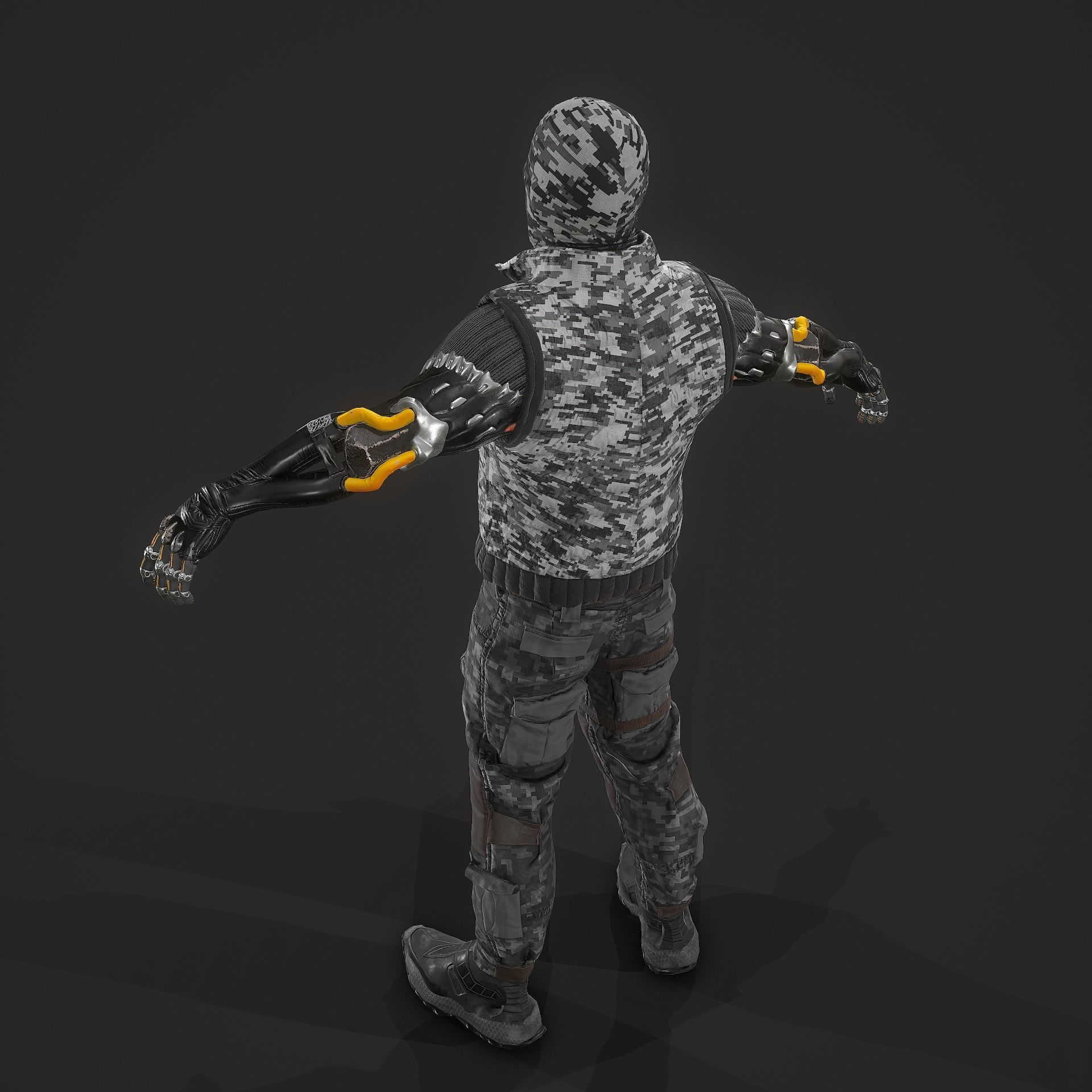 Sci-fi Soldier Low-poly 3D model_34
