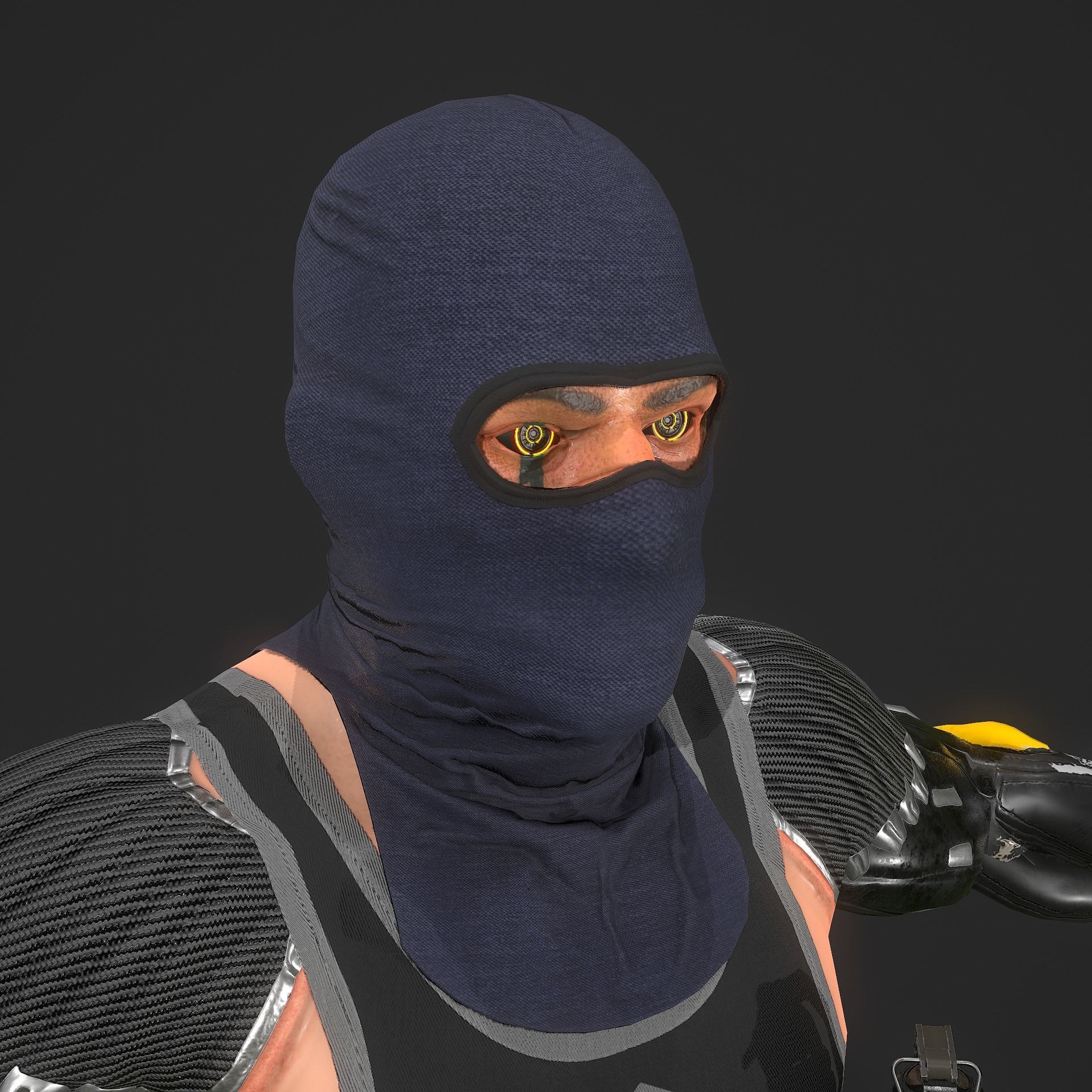 Sci-fi Soldier Low-poly 3D model_36