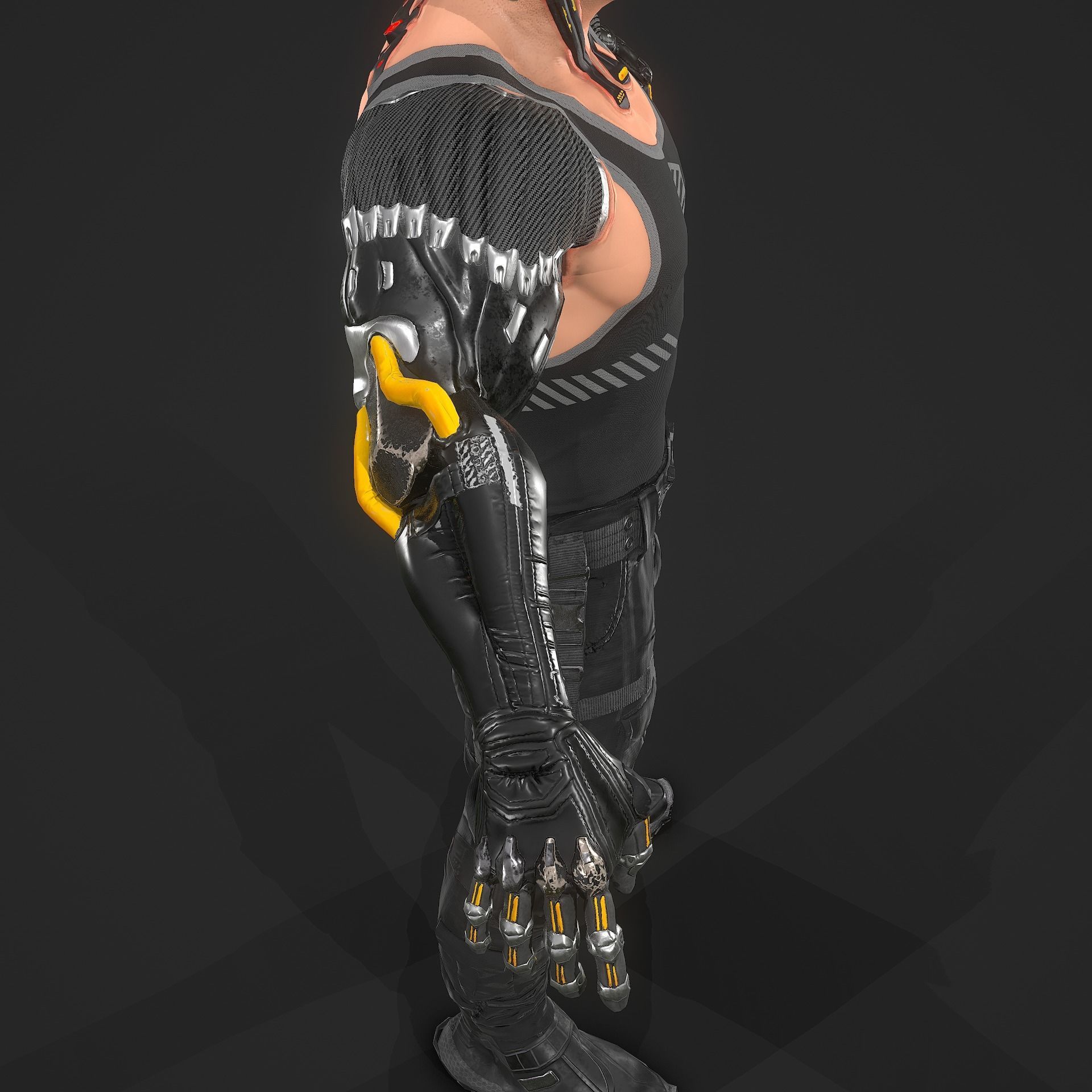 Sci-fi Soldier Low-poly 3D model_23