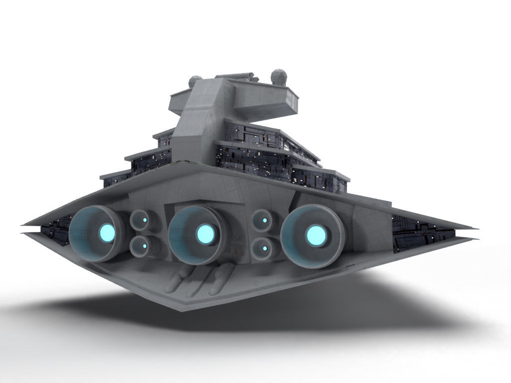Imperial Star Destroyer Low-poly 3D model_2