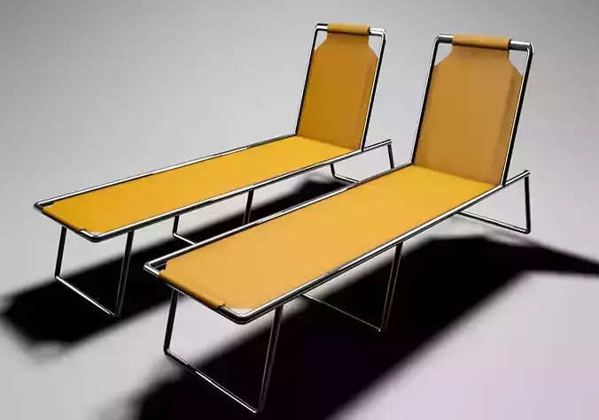 chairs two lounge Low-poly 3D model