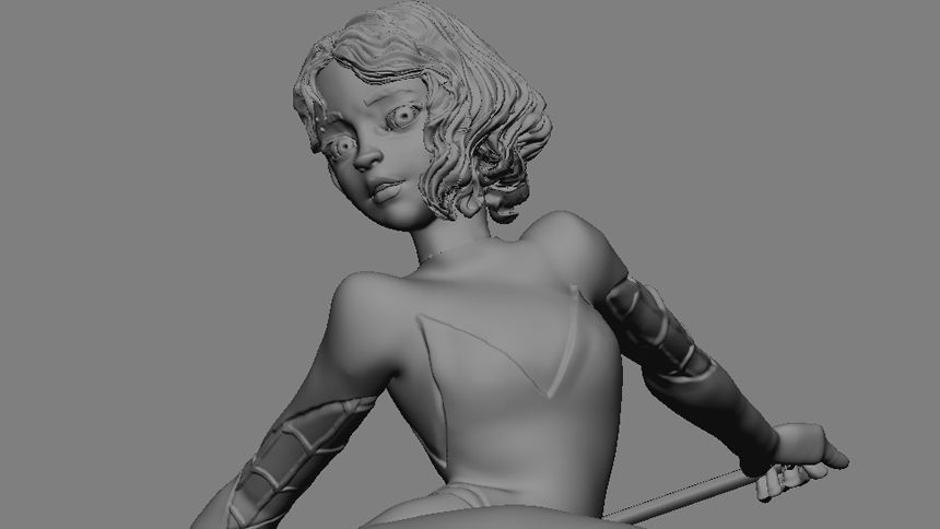 GWEN STACY INTO THE SPIDERVERSE FOR 3D PRINT 3D print model_2