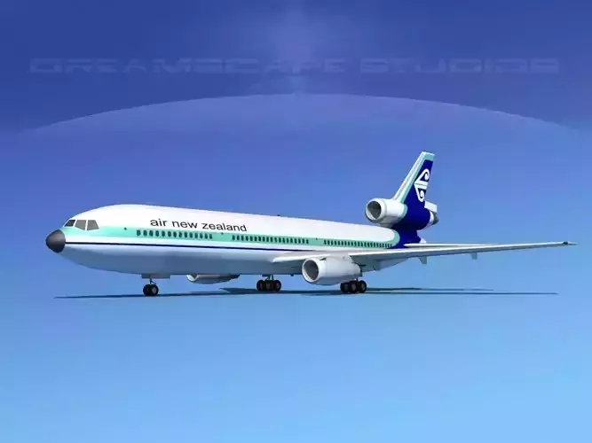 Douglas DC-10 Air New Zealand 3D model