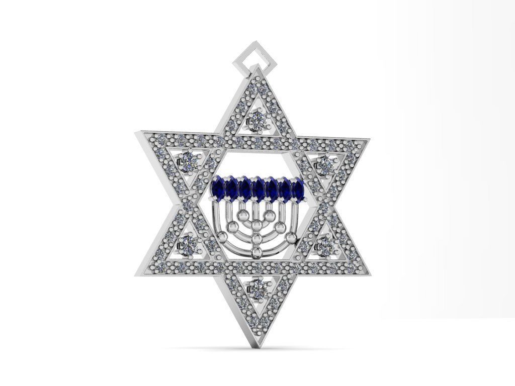 Two DAVID star SMALL and BIGG ONE 3D print model_5