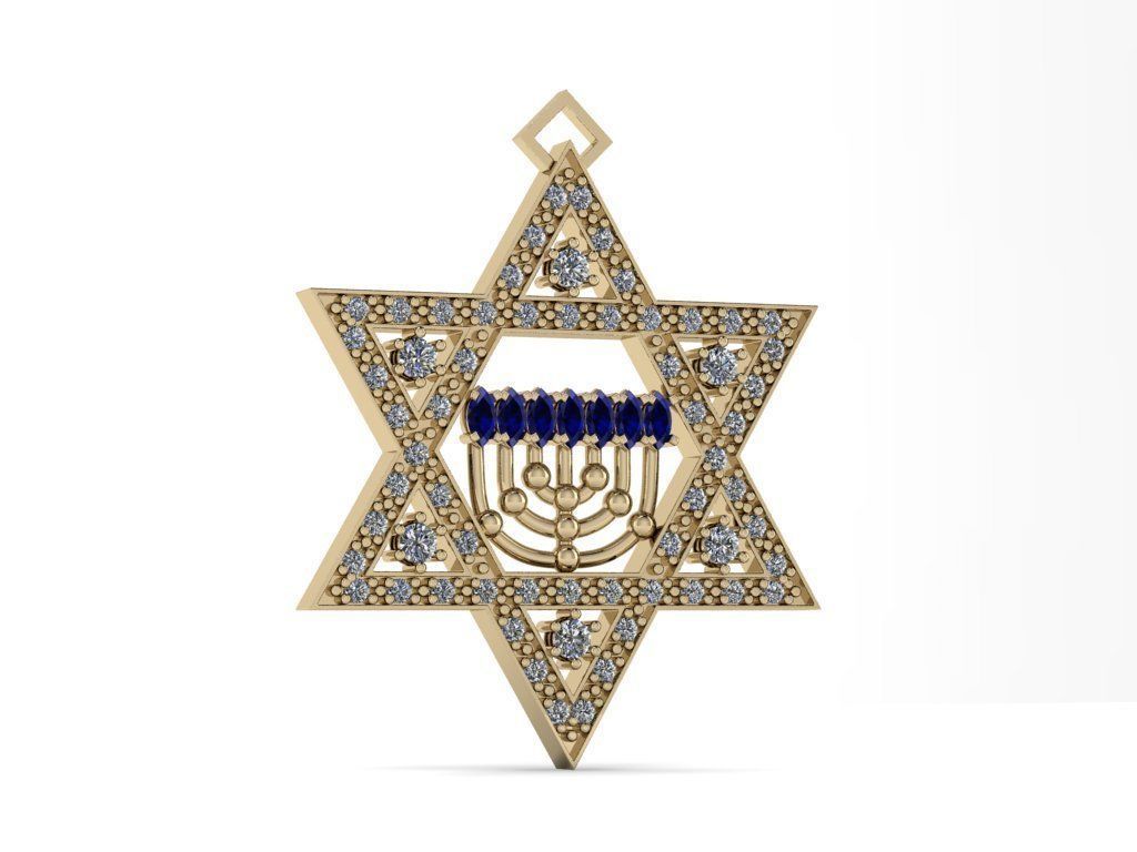 Two DAVID star SMALL and BIGG ONE 3D print model_14