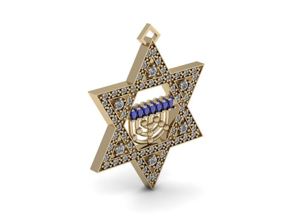 Two DAVID star SMALL and BIGG ONE 3D print model_7