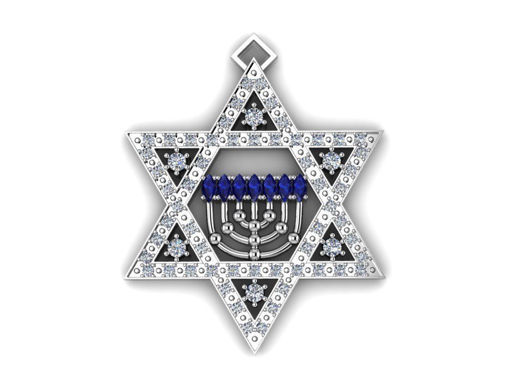 Two DAVID star SMALL and BIGG ONE 3D print model_6