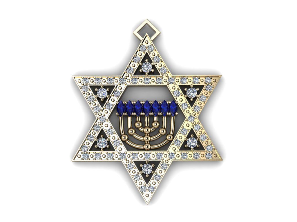 Two DAVID star SMALL and BIGG ONE 3D print model_9