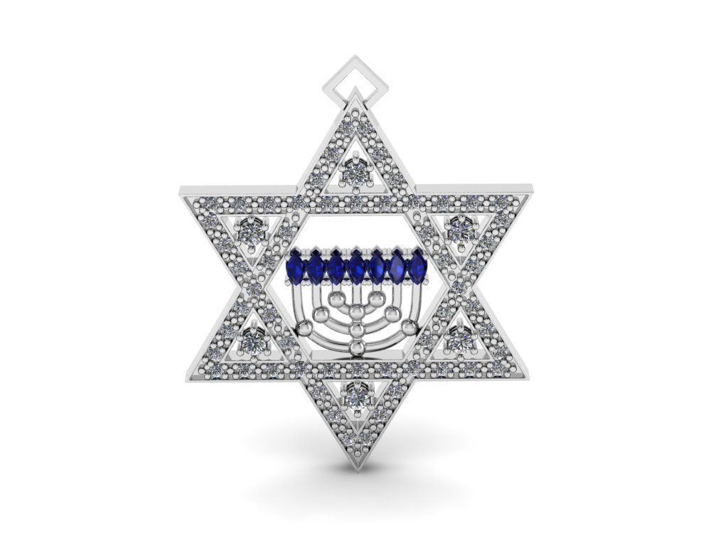 Two DAVID star SMALL and BIGG ONE 3D print model_3