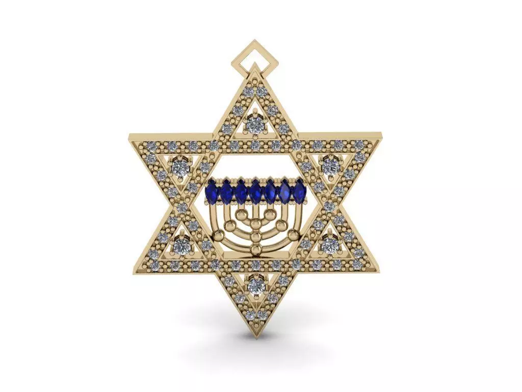 Two DAVID star SMALL and BIGG ONE 3D print model_0