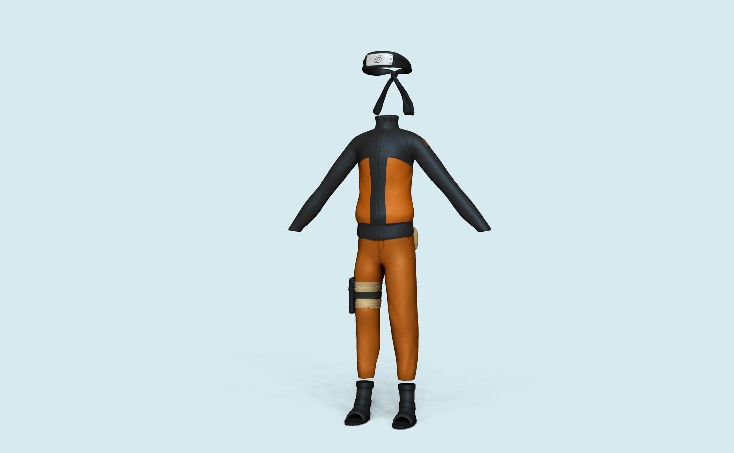Naruto Uzumaki - Character Outfit Costume Low-poly 3D model_1