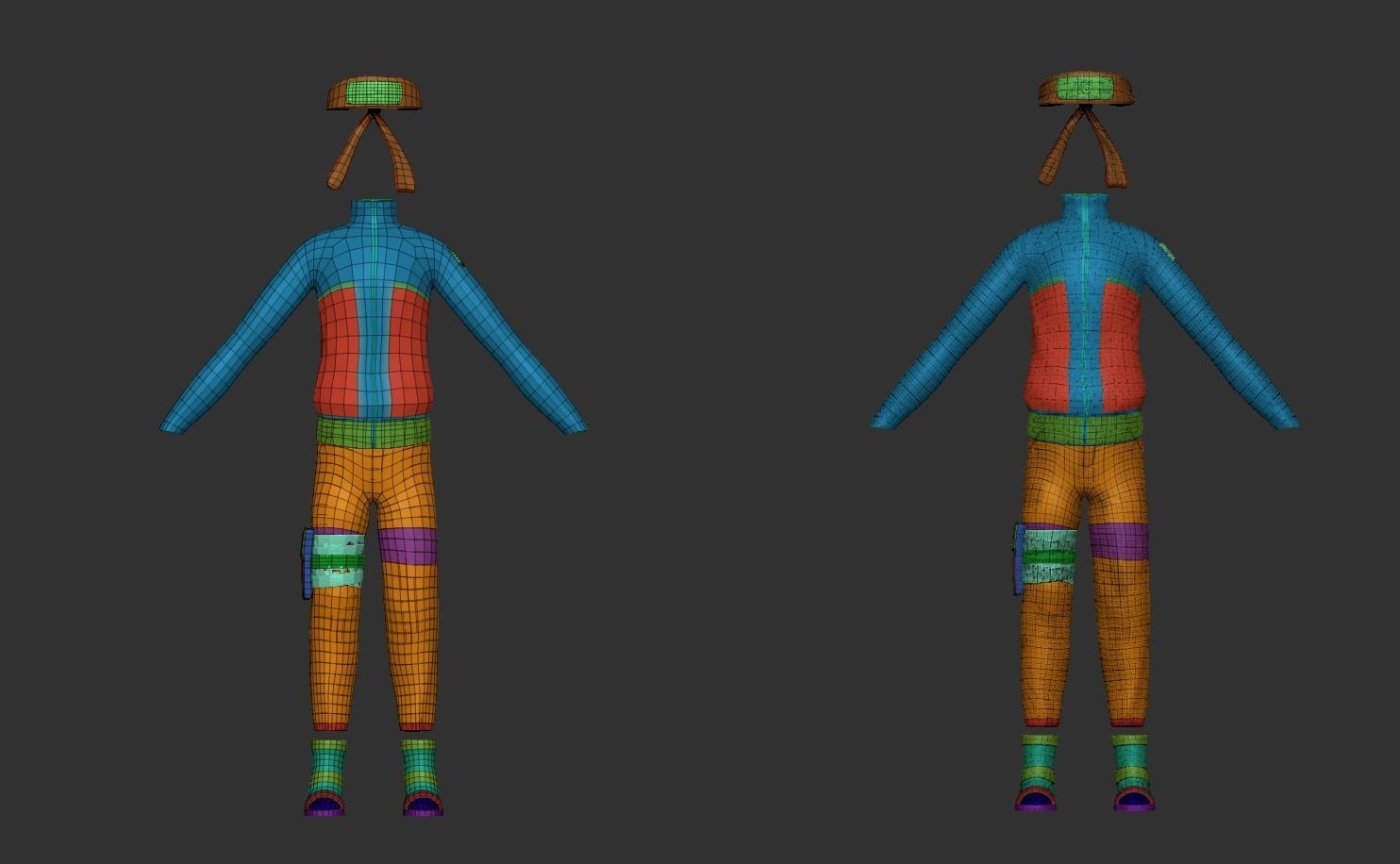 Naruto Uzumaki - Character Outfit Costume Low-poly 3D model_19