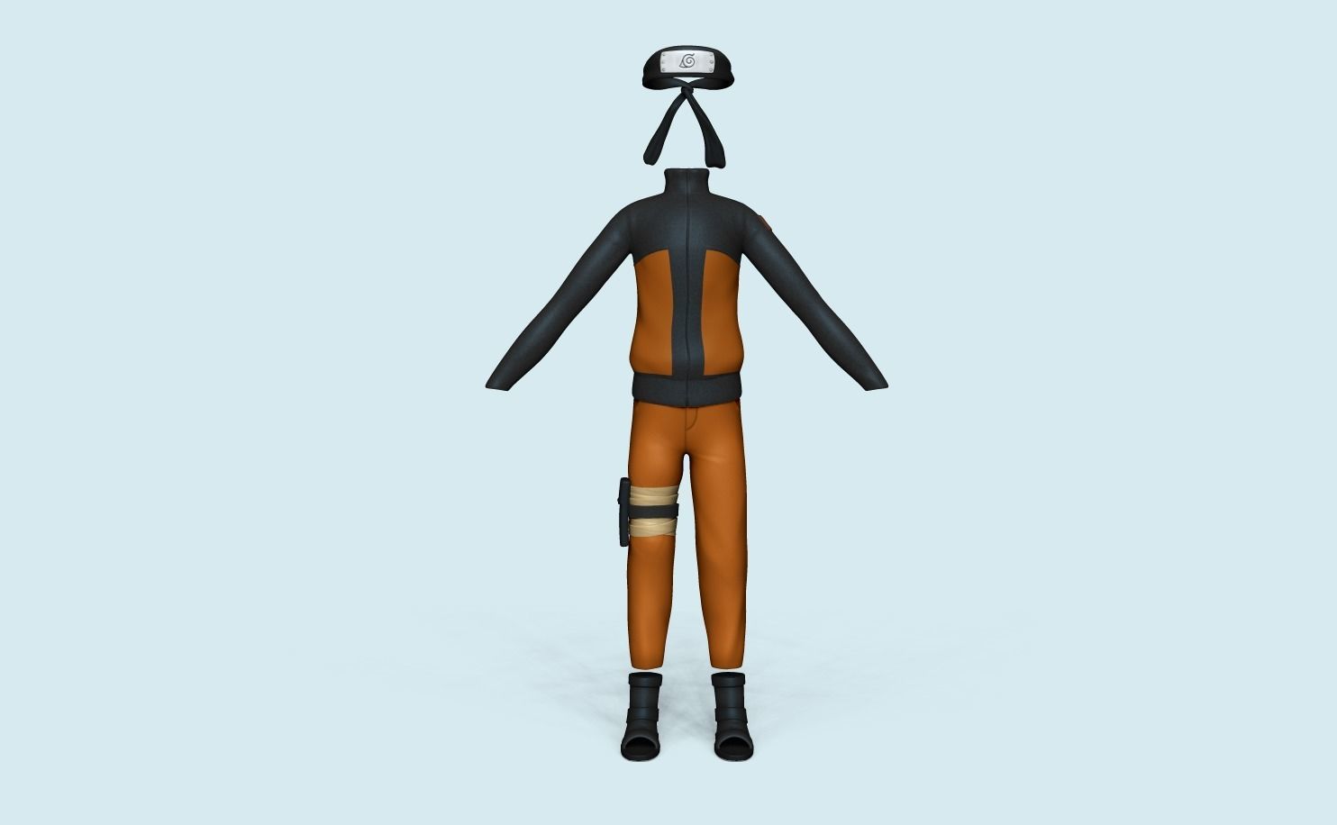 Naruto Uzumaki - Character Outfit Costume Low-poly 3D model_2
