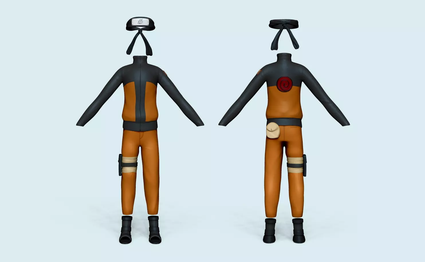 Naruto Uzumaki - Character Outfit Costume Low-poly 3D model_0
