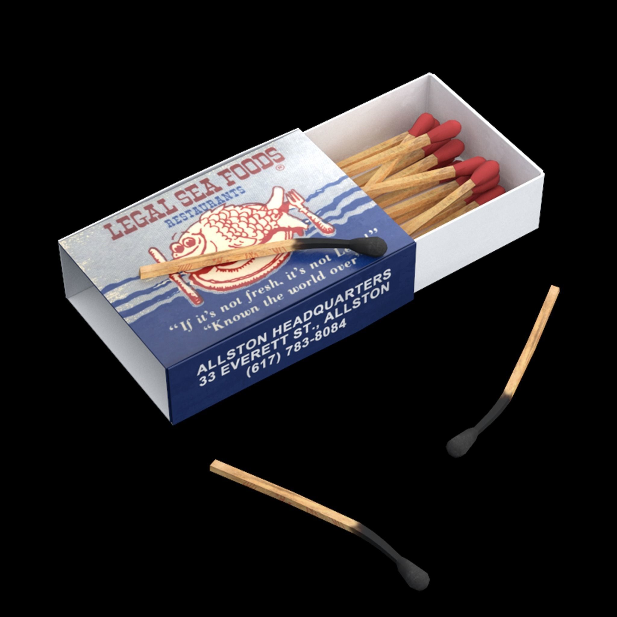 Matchboxes and Matches Low-poly 3D model_5