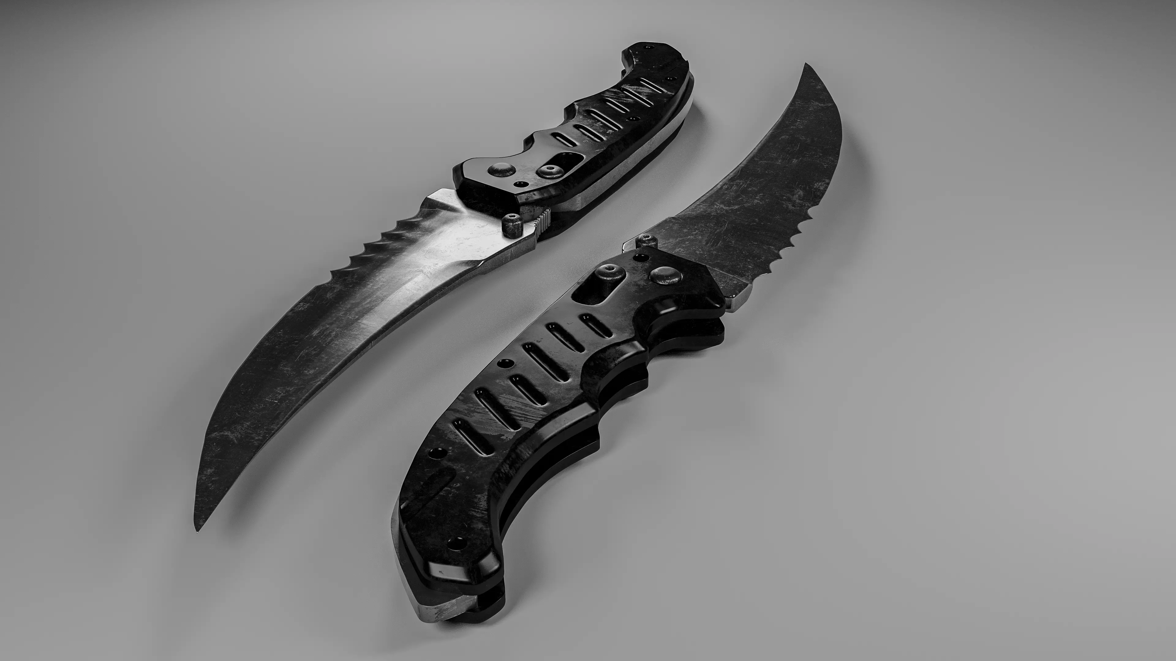 Jackknife two knives 3D model