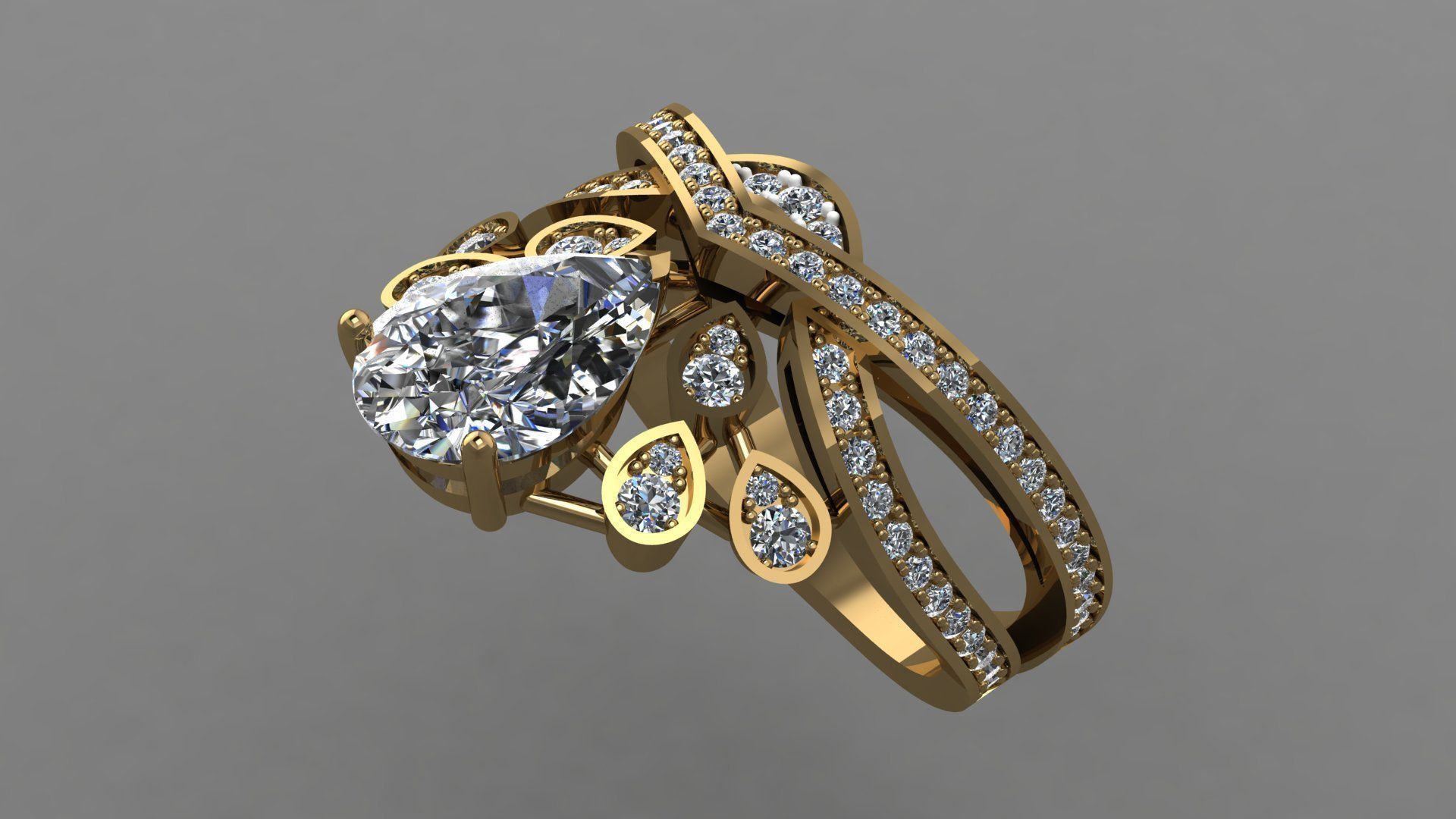 Chaumet ring replica 3D print model_2