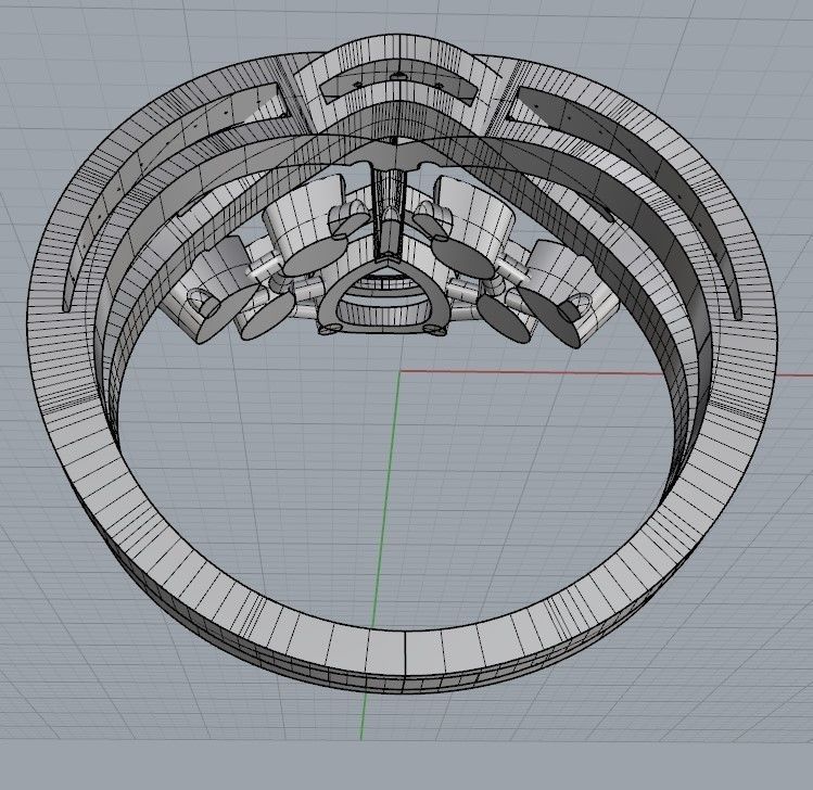 Chaumet ring replica 3D print model_17