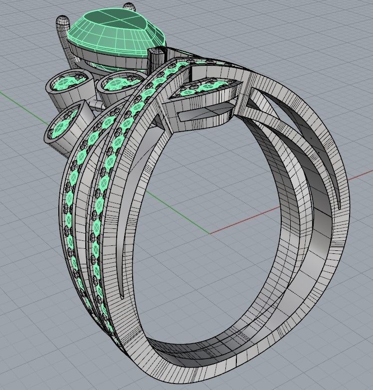 Chaumet ring replica 3D print model_6
