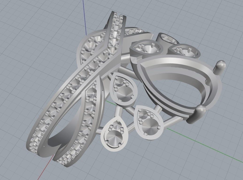 Chaumet ring replica 3D print model_14