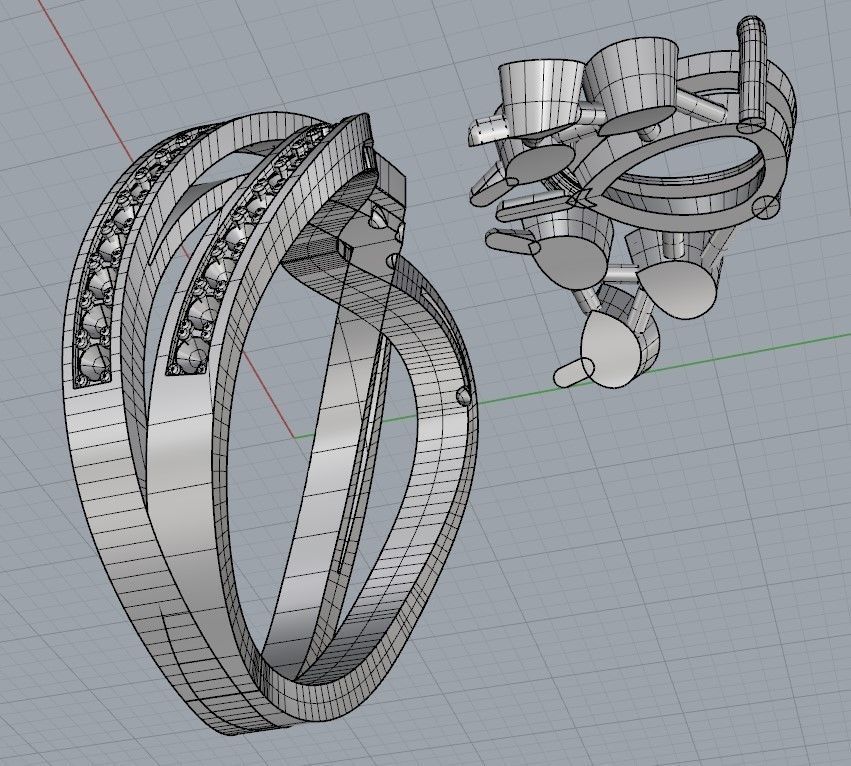 Chaumet ring replica 3D print model_16