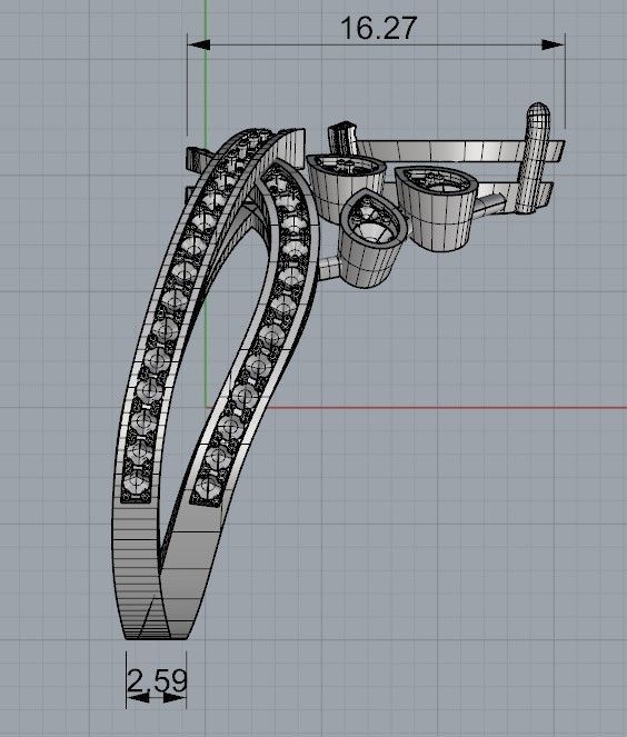 Chaumet ring replica 3D print model_12