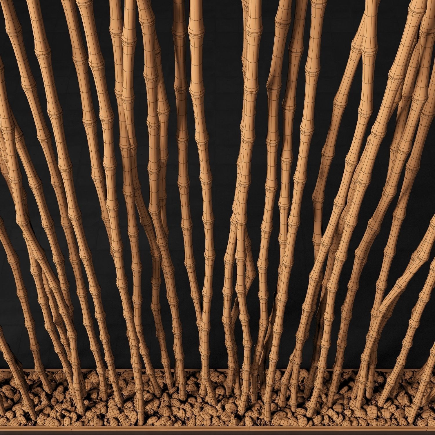 Bamboo thin branch decor n3  3D model_18