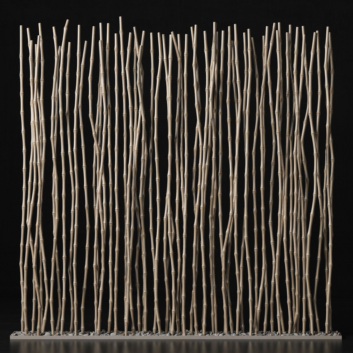 Bamboo thin branch decor n3  3D model_2